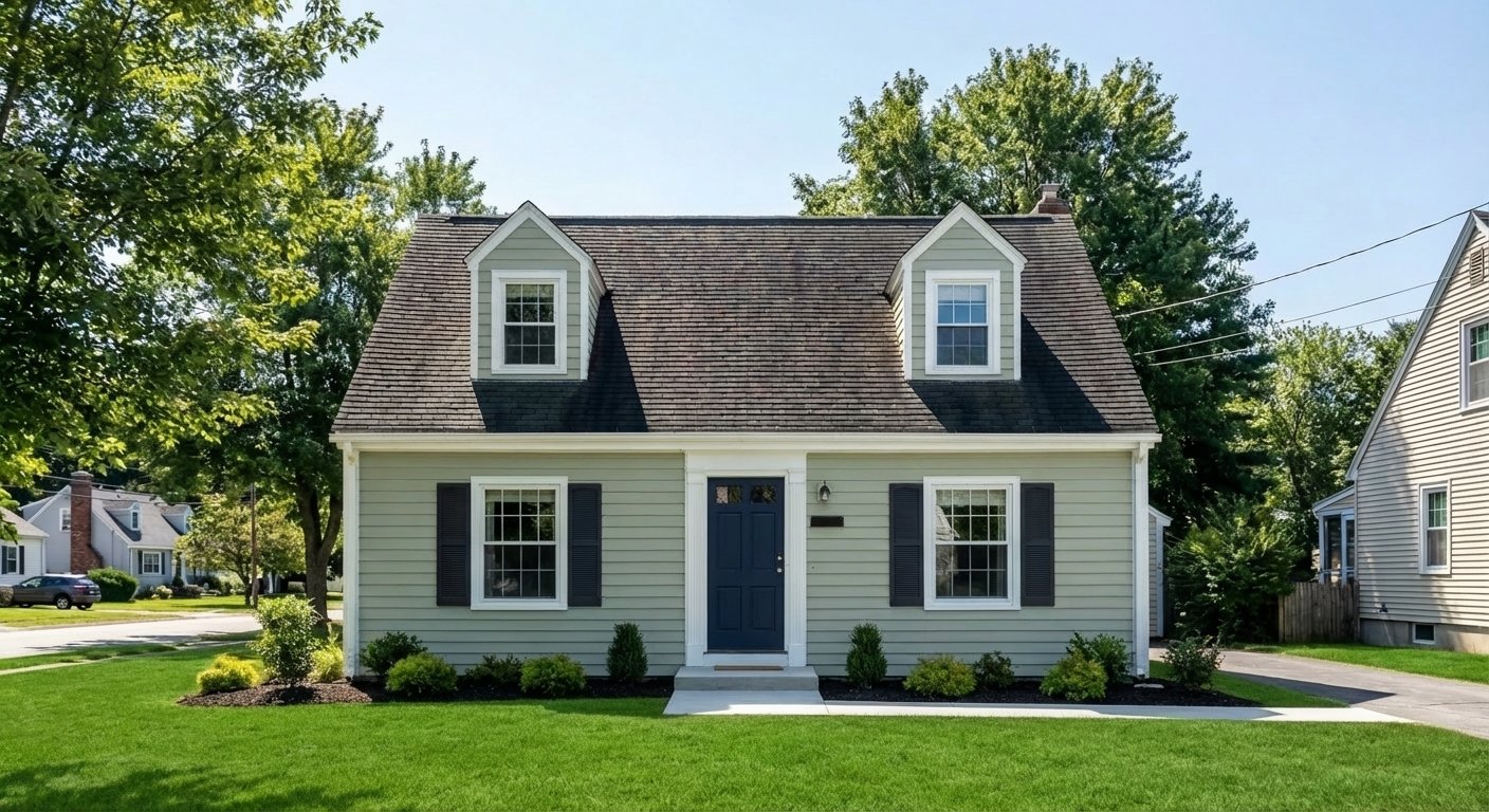 After: Cape Cod home with new paint colors applied