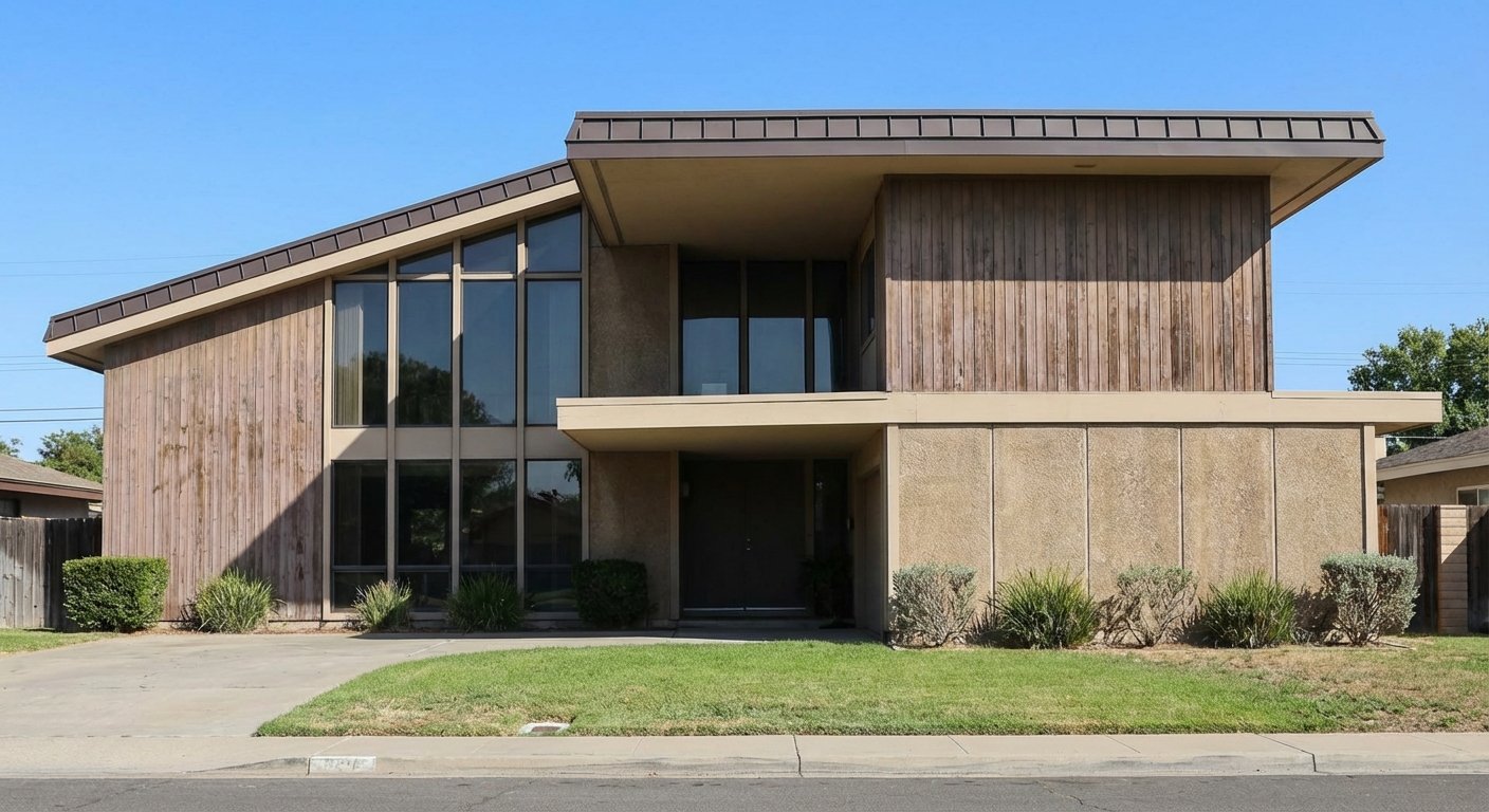 Before: Contemporary home in original colors