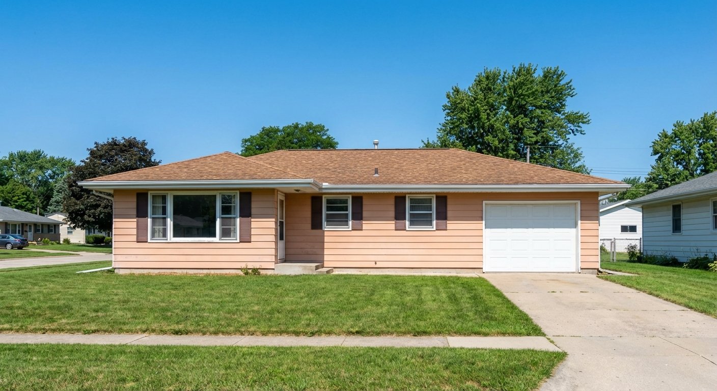After: Ranch home with new paint colors applied