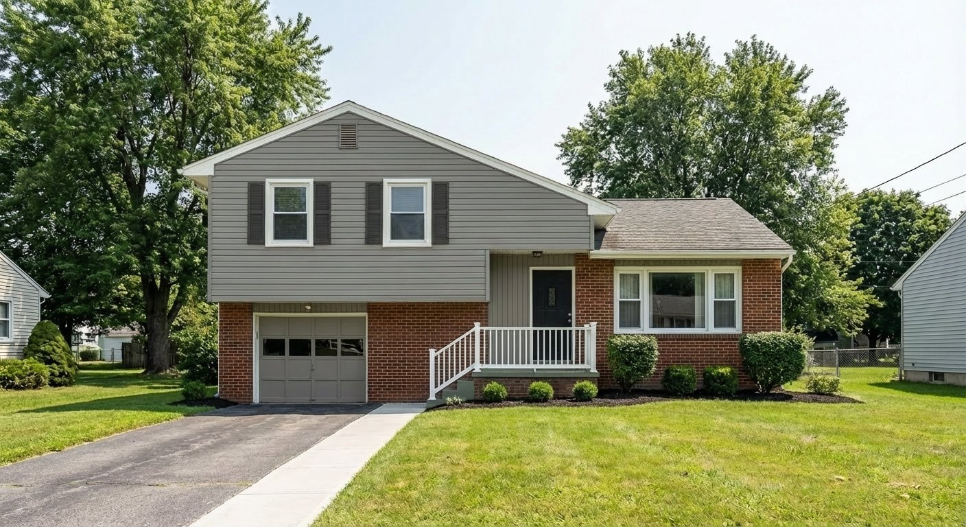 After: Split-Level home with new paint colors applied