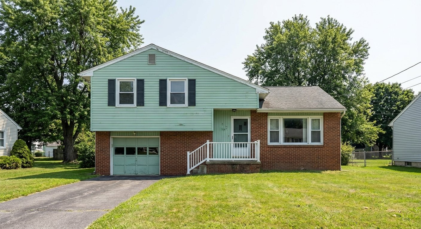 Before: Split-Level home in original colors