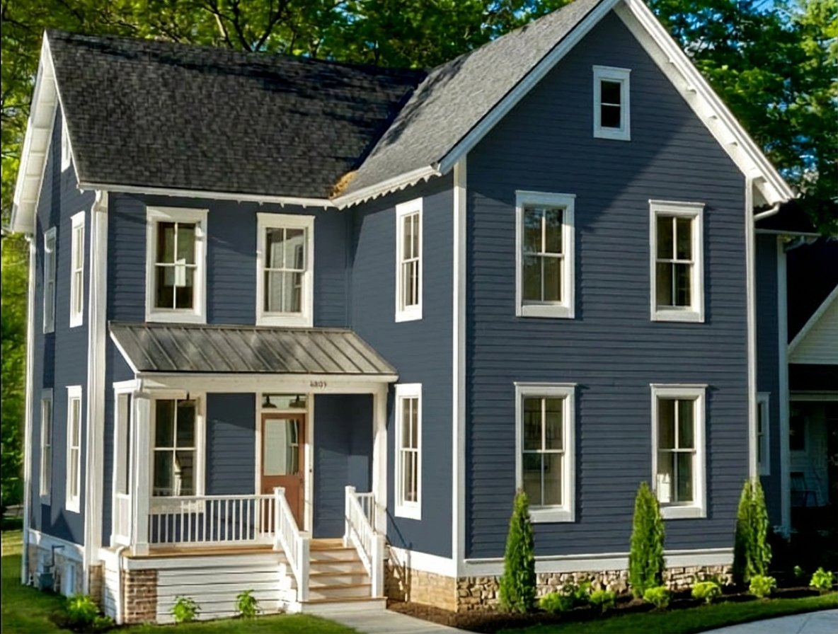 Farmhouse after — Naval blue