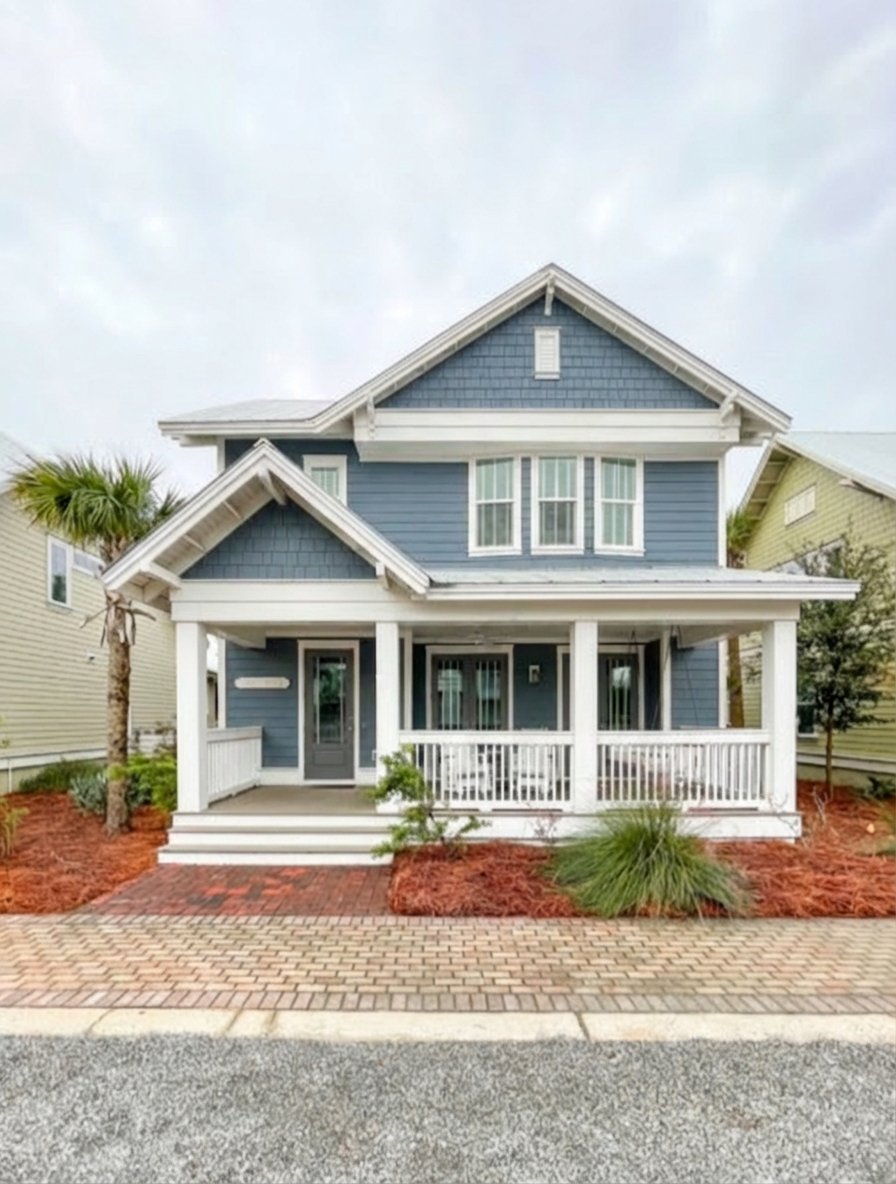 Coastal house after — Distance blue