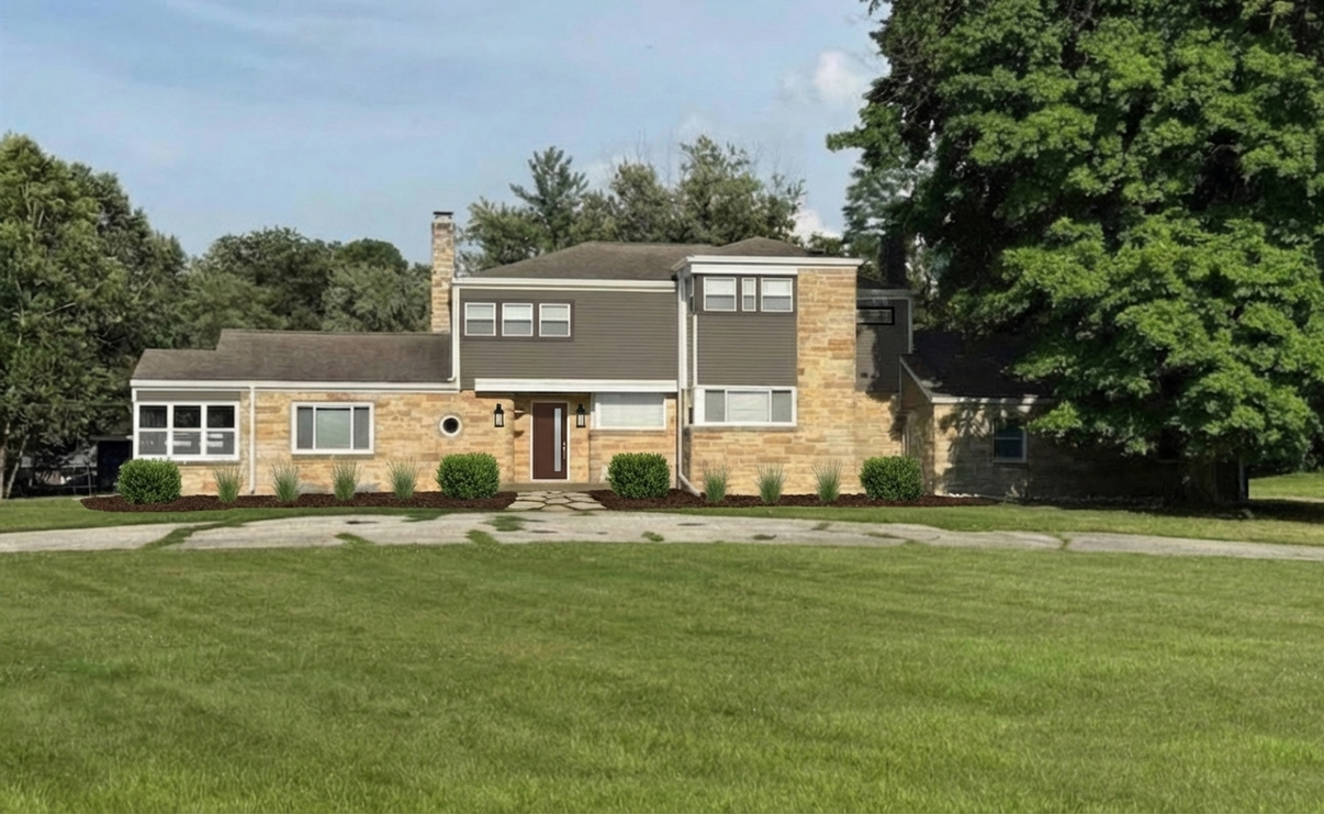 AI-rendered house in new paint colors