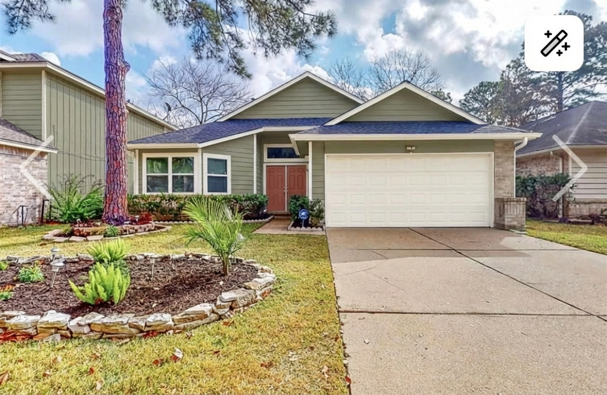 AI-rendered house in new paint colors