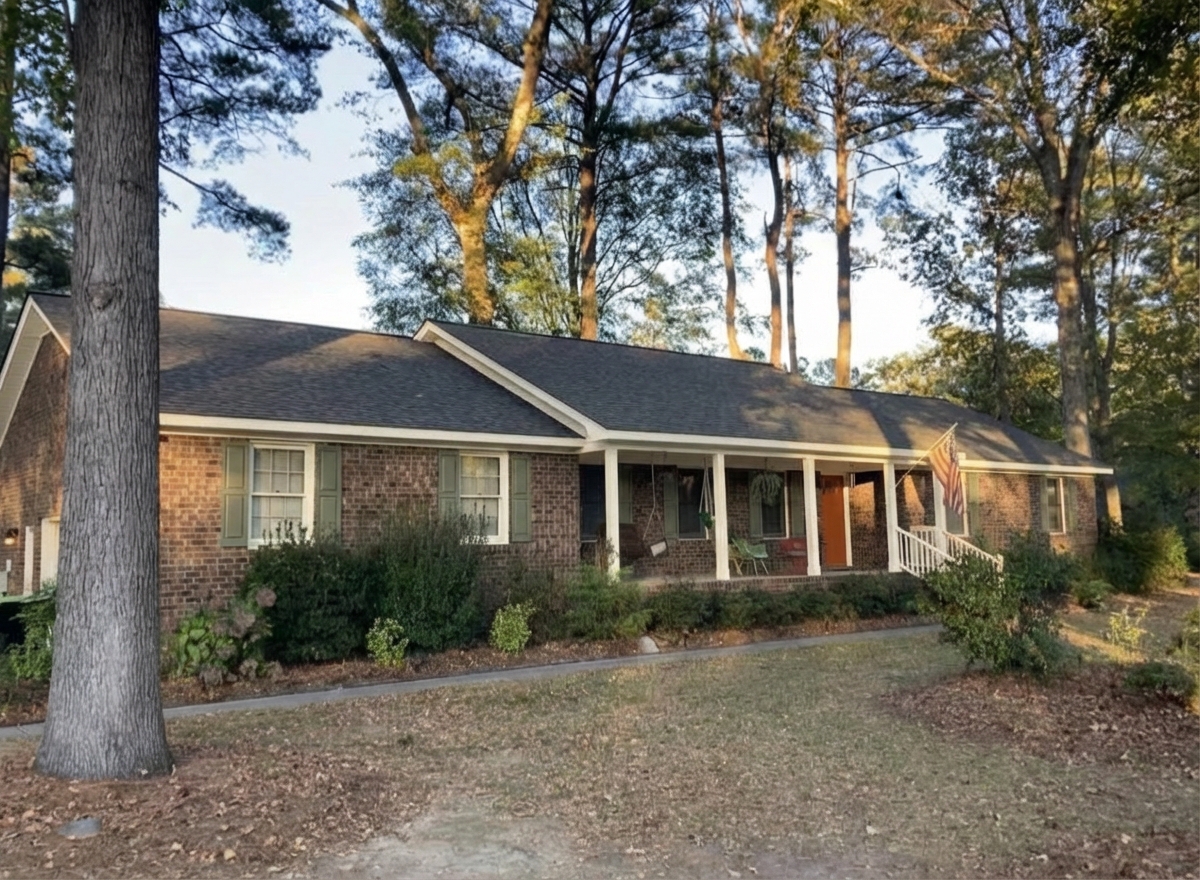 AI-rendered house in new paint colors