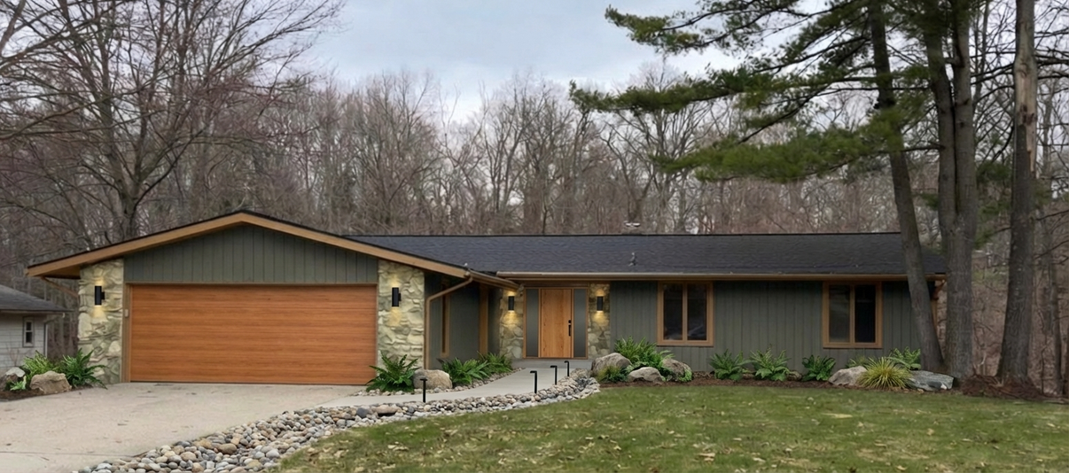 AI-rendered house in new paint colors