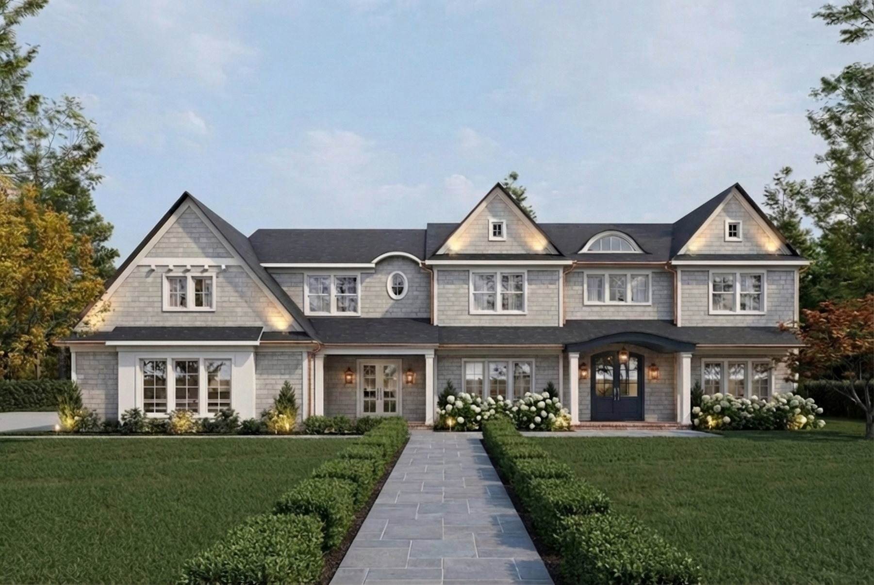 AI-rendered house in new paint colors