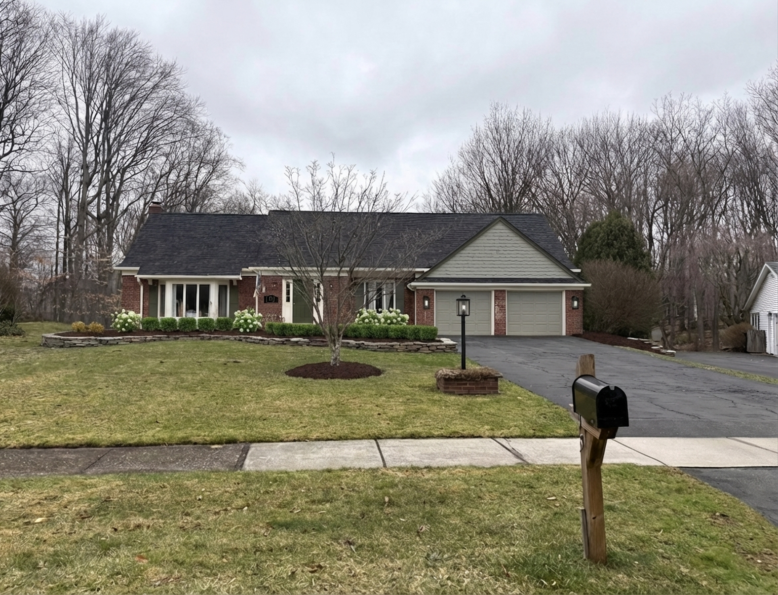 AI-rendered house in new paint colors