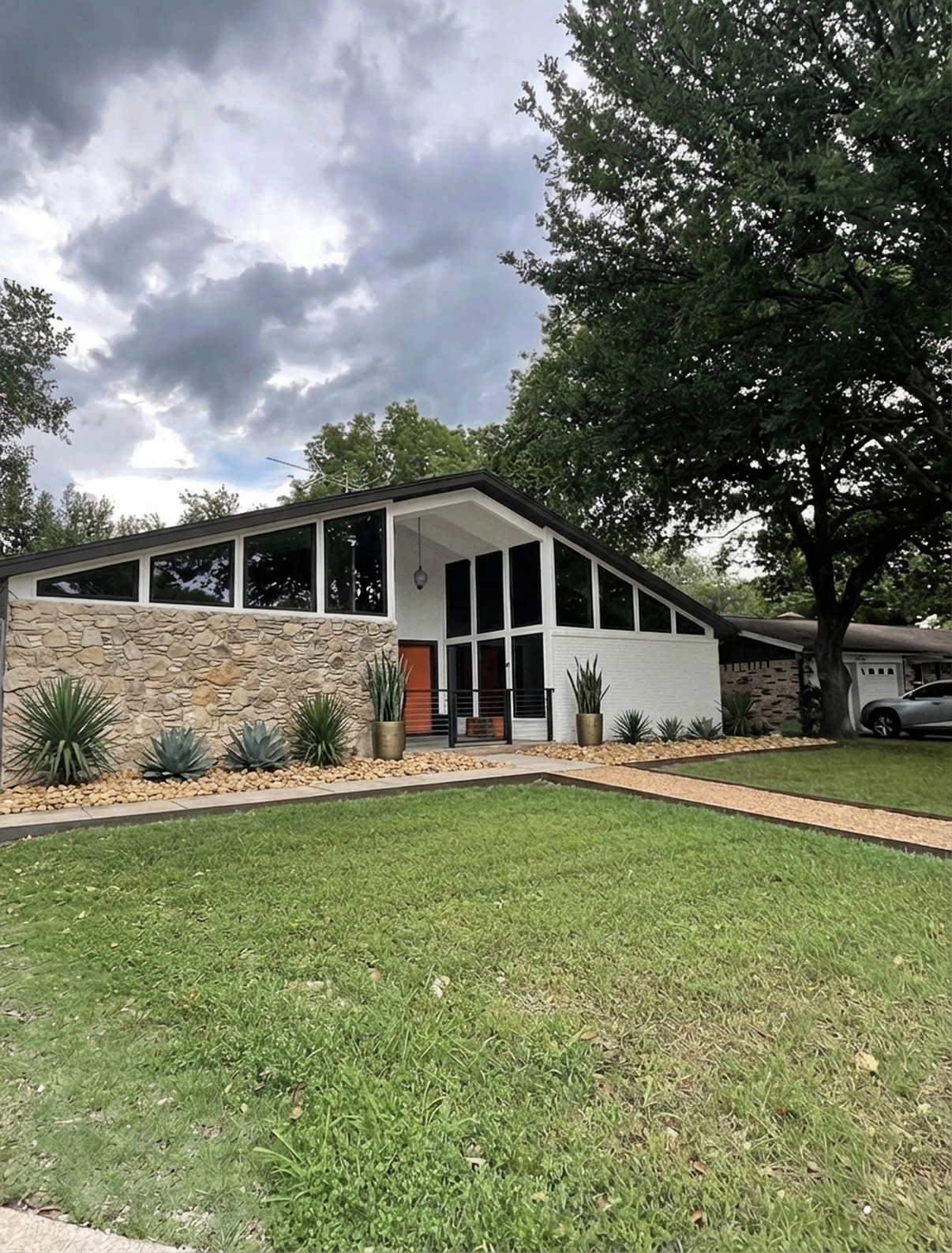 AI-rendered house in new paint colors