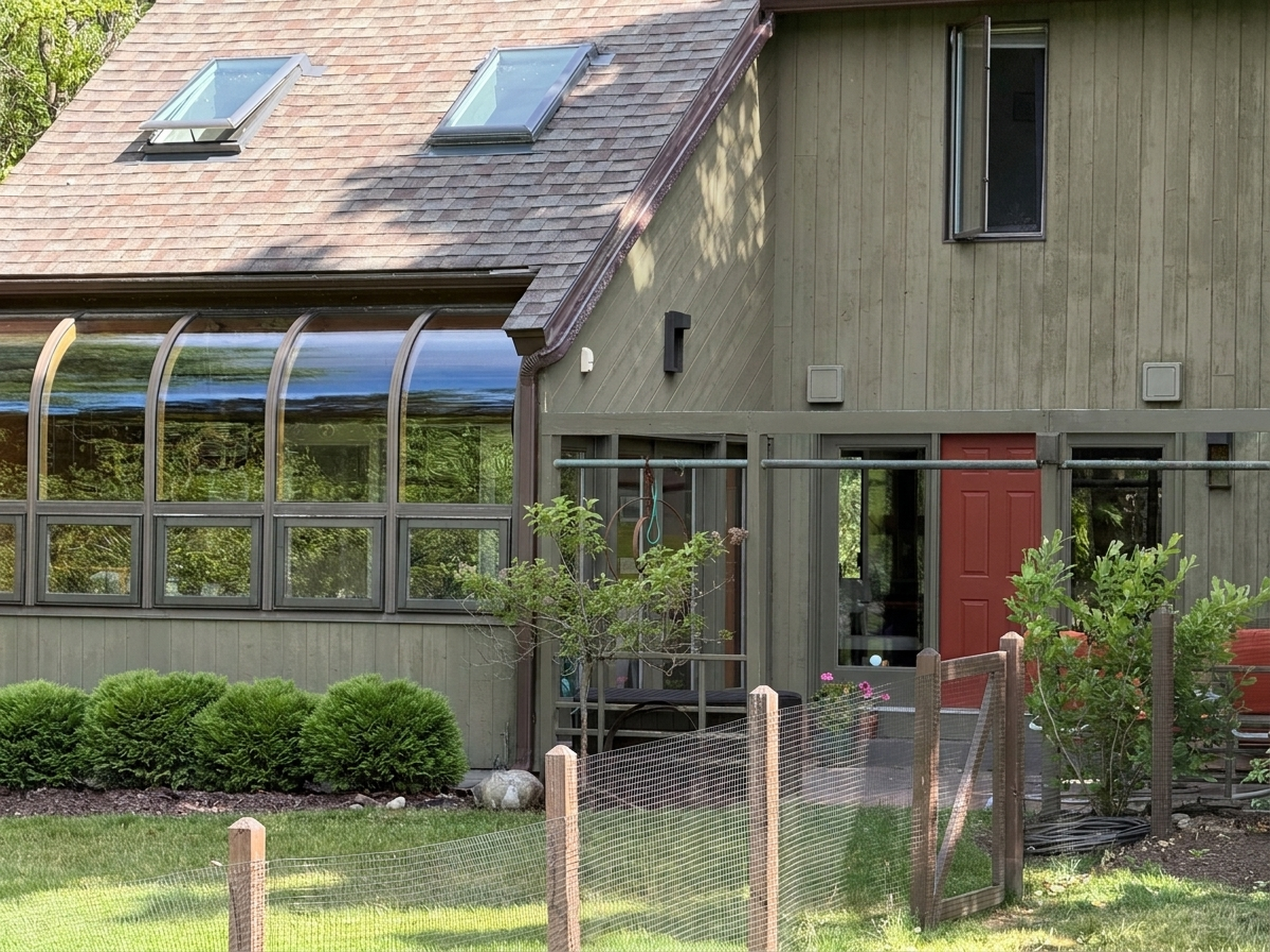 A home repainted in Dried Thyme and Dried Thyme