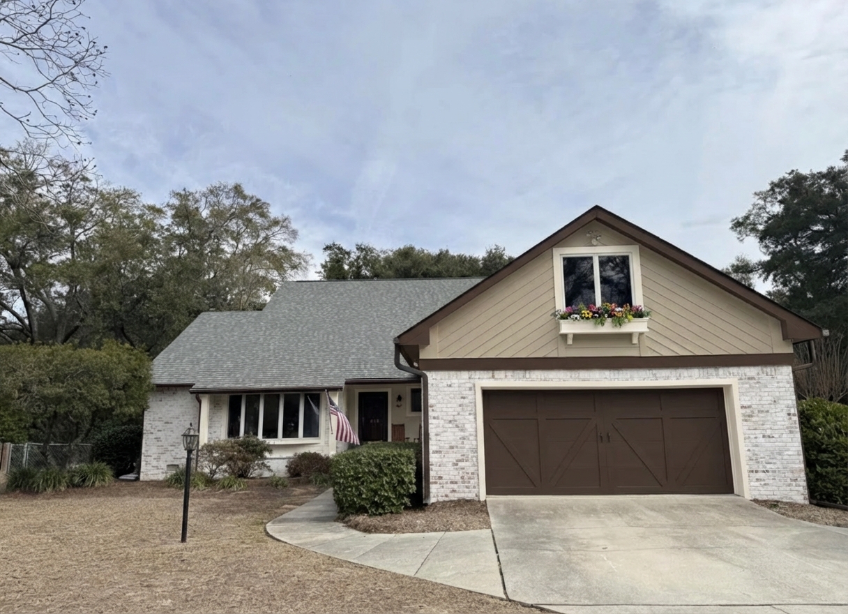 AI-rendered house in new paint colors