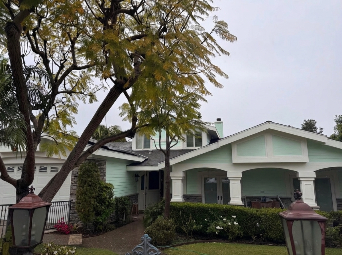 AI-rendered house in new paint colors