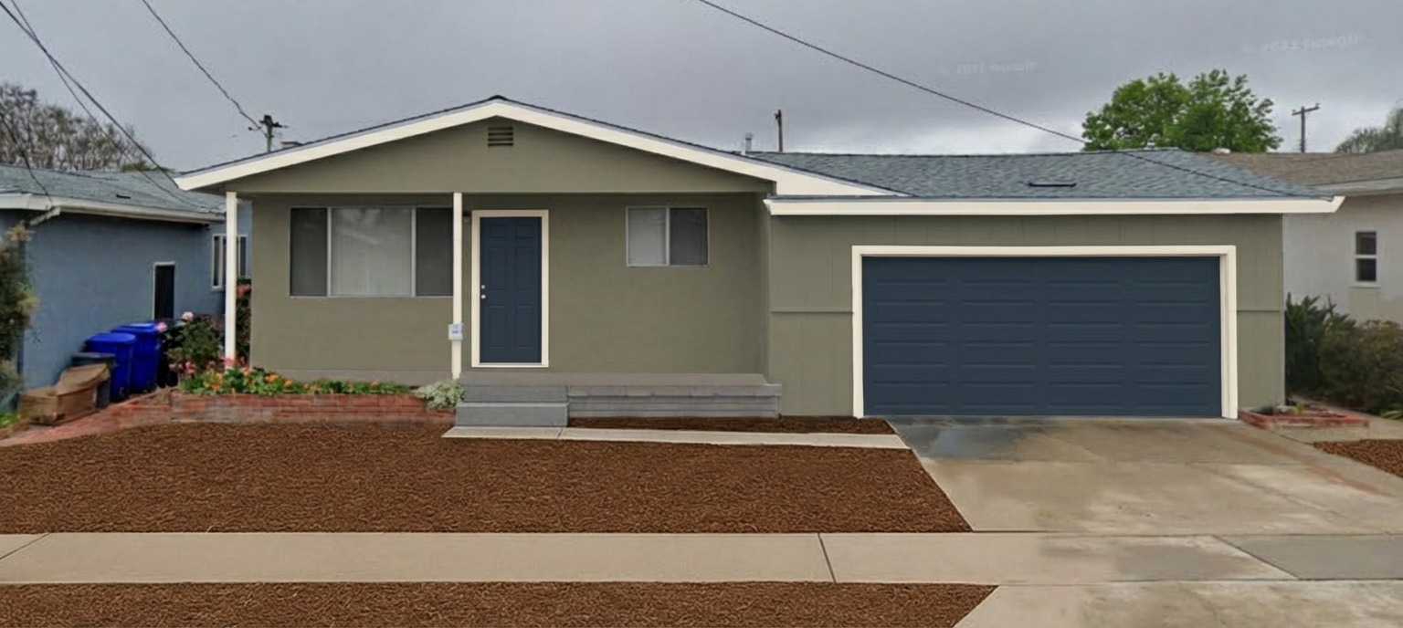 House exterior after AI paint color preview