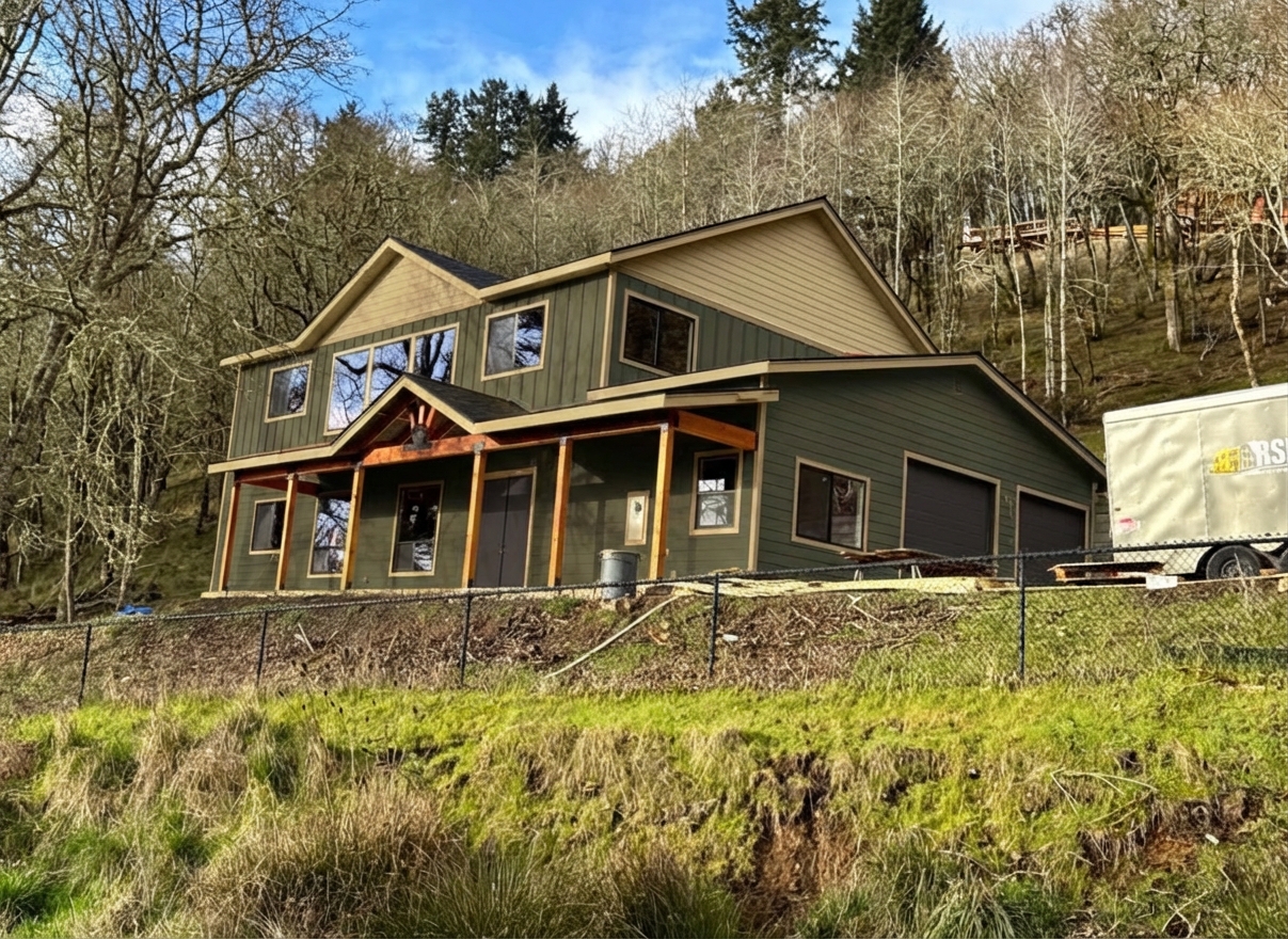 AI-rendered house in new paint colors