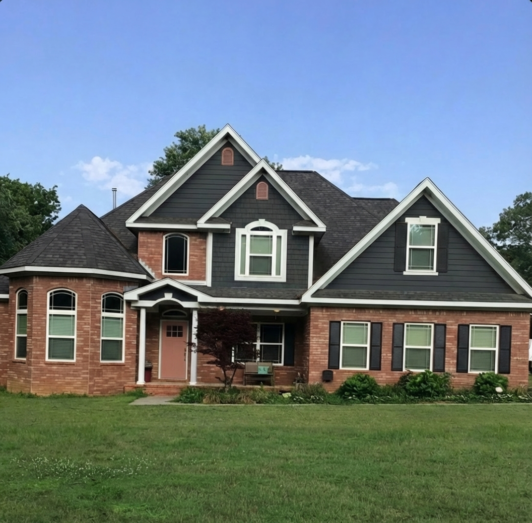 AI-rendered house in new paint colors