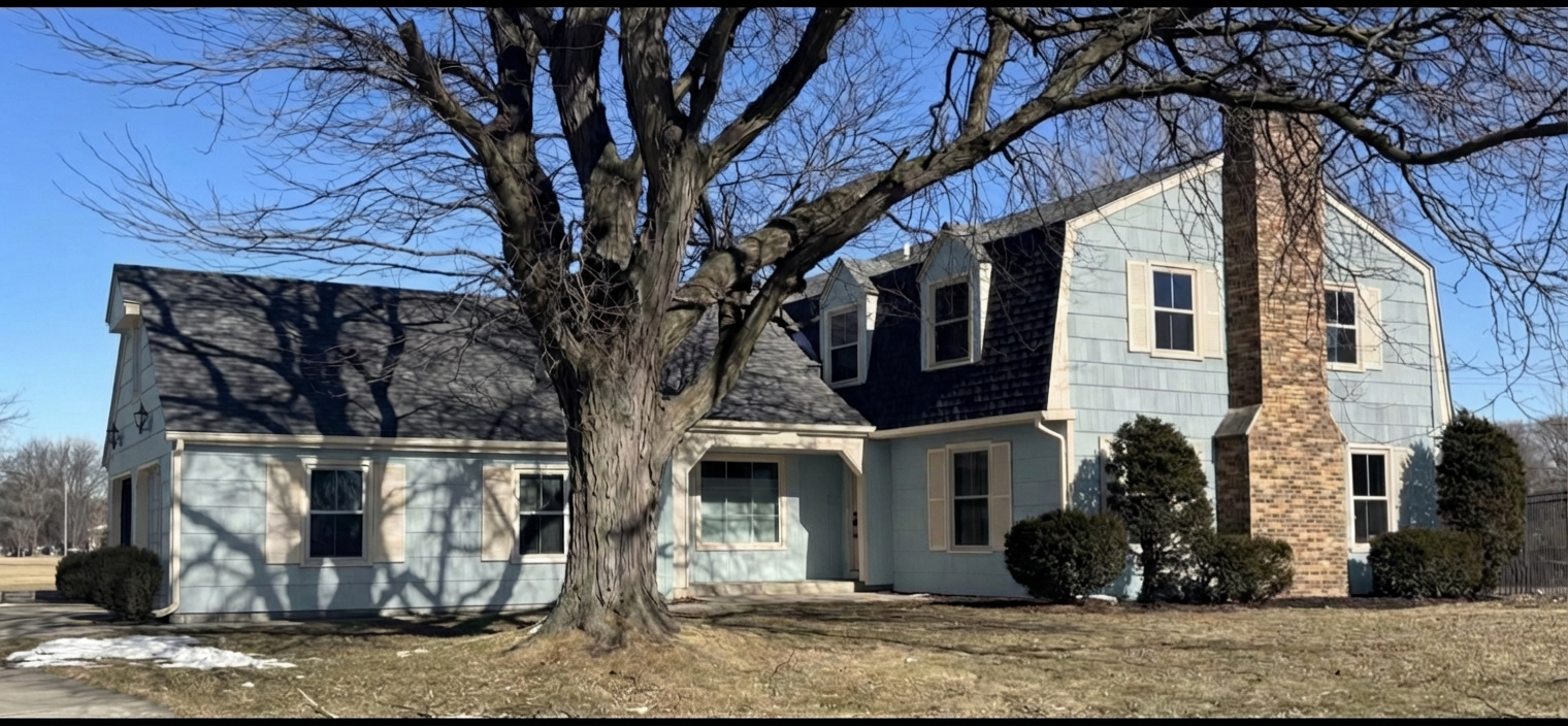 AI-rendered house in new paint colors