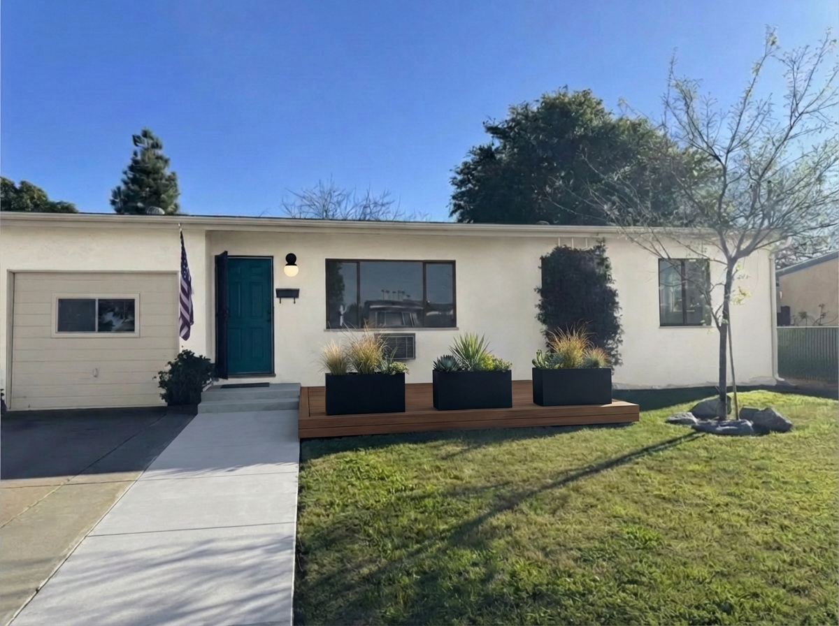 AI-rendered house in new paint colors