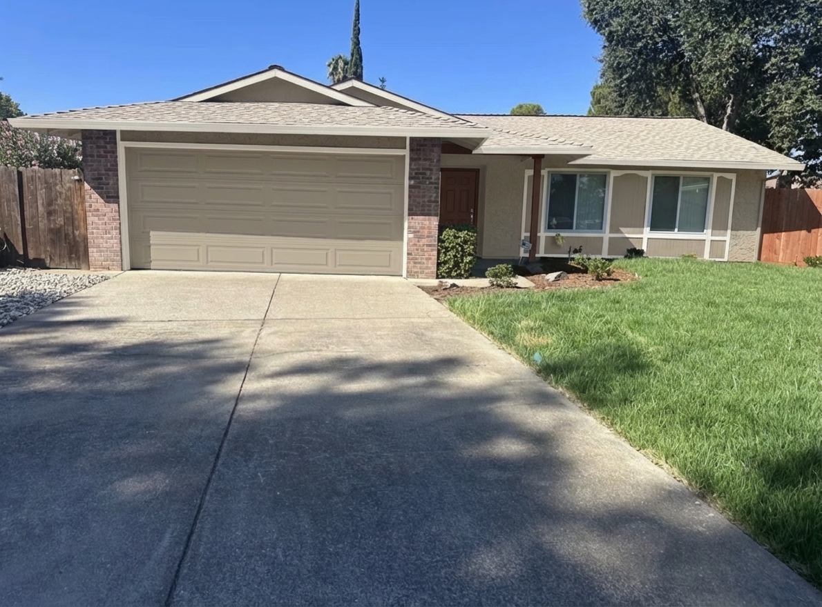 AI-rendered house in new paint colors