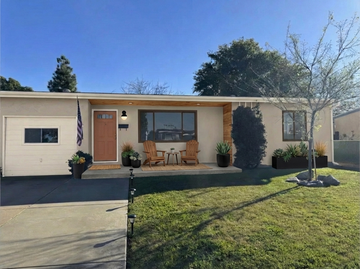 House exterior after AI paint color preview