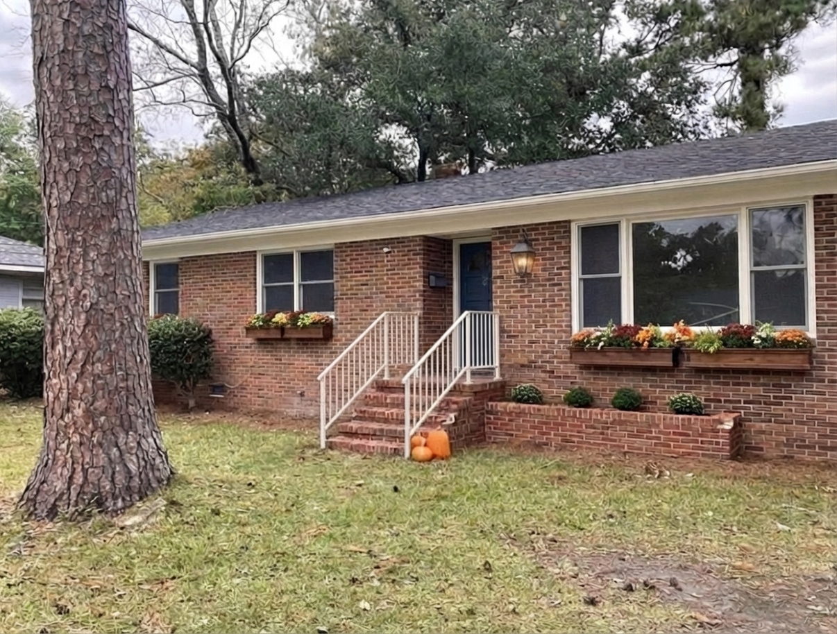 AI-rendered house in new paint colors