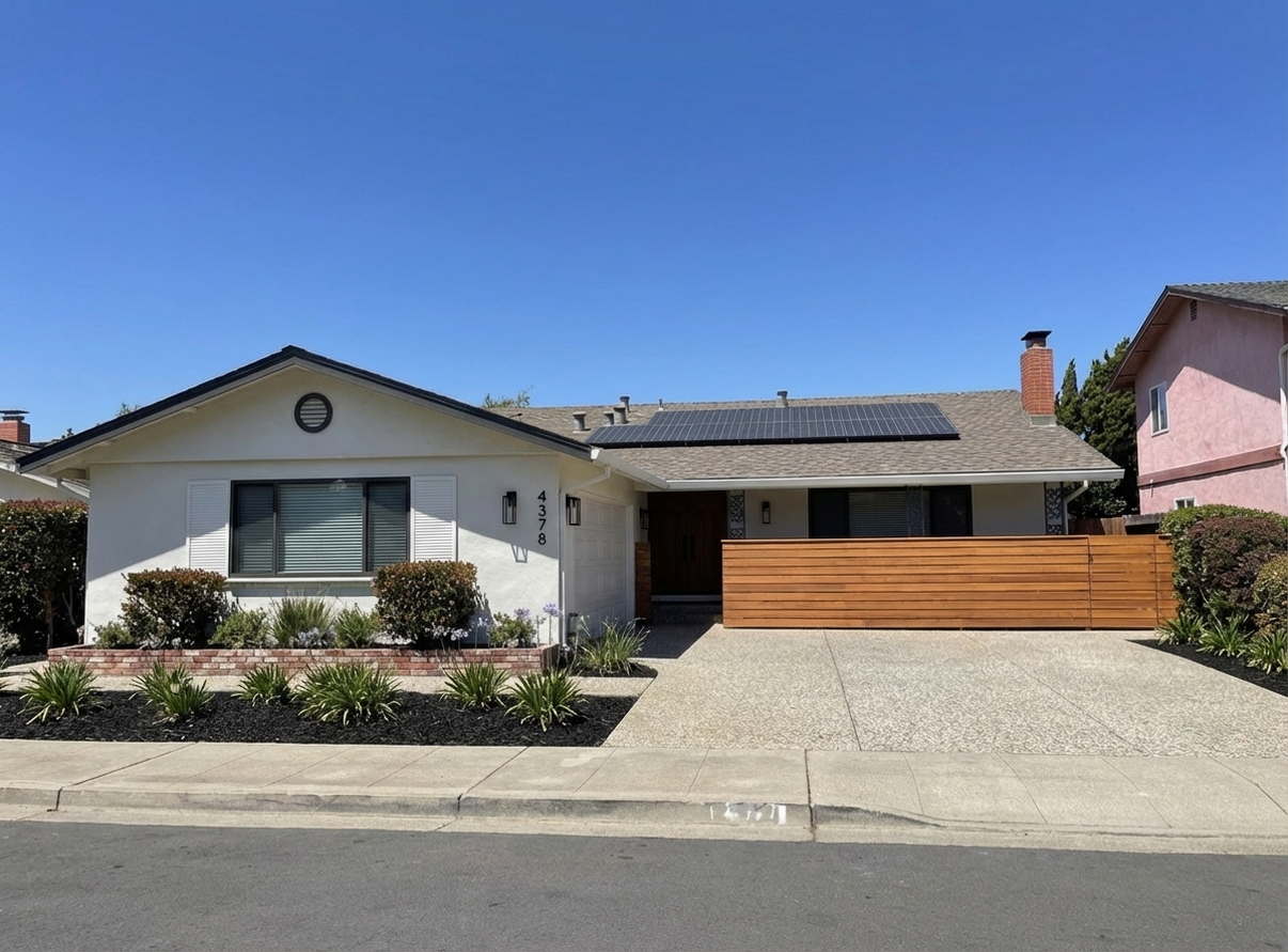 AI-rendered house in new paint colors
