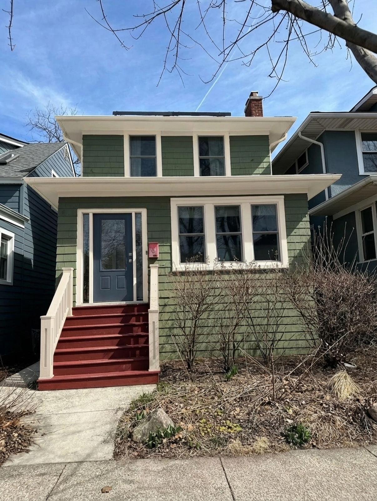 AI-rendered house in new paint colors