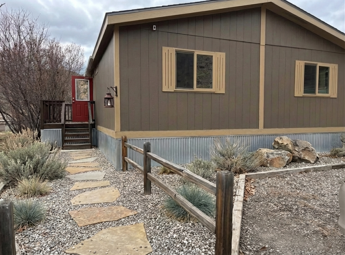 AI-rendered house in new paint colors