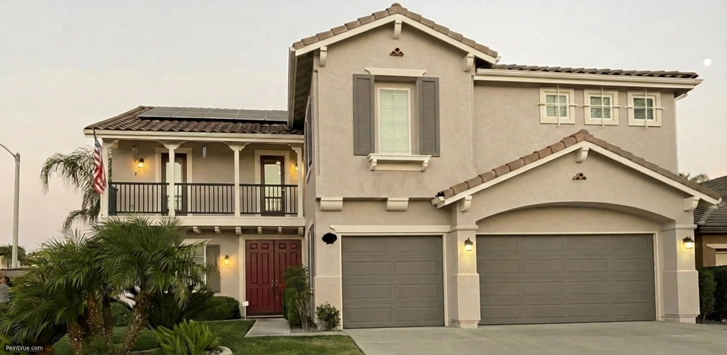 AI-rendered house in new paint colors