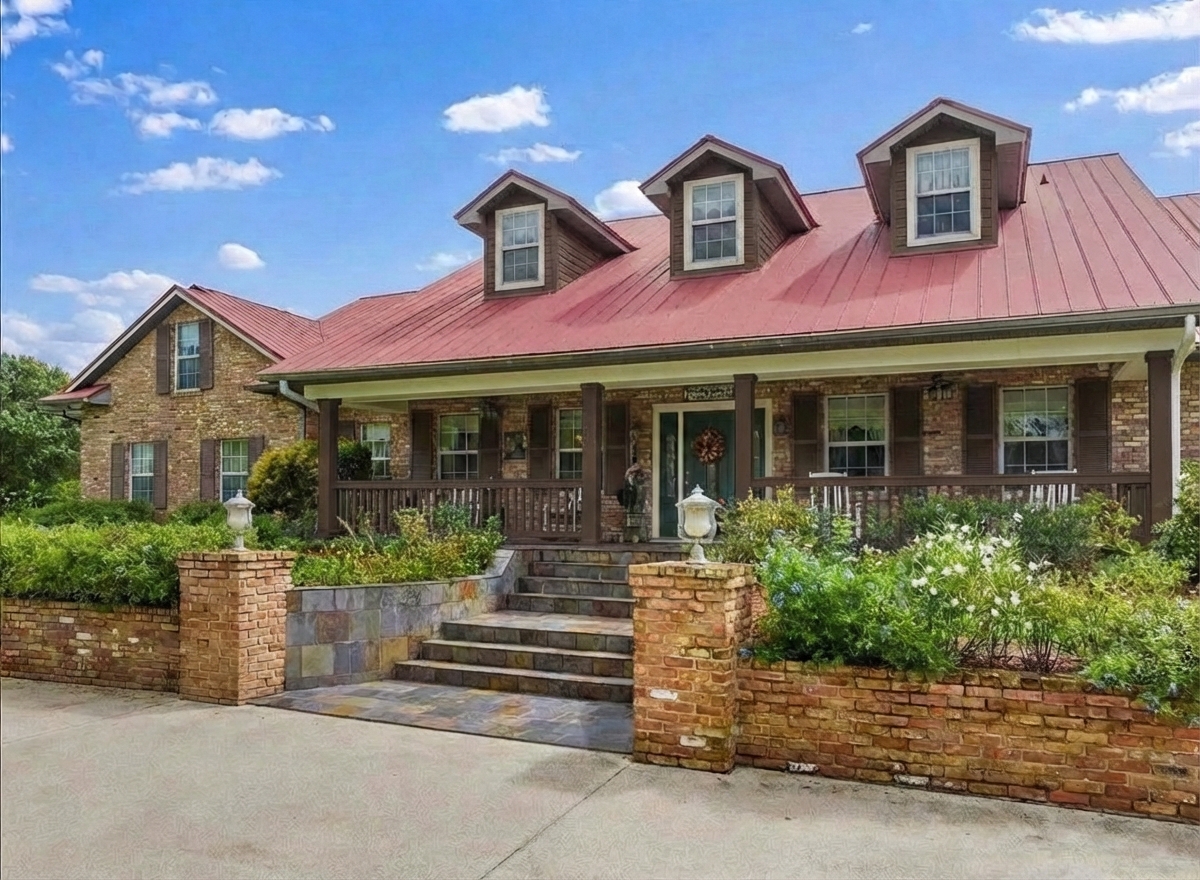 AI-rendered house in new paint colors