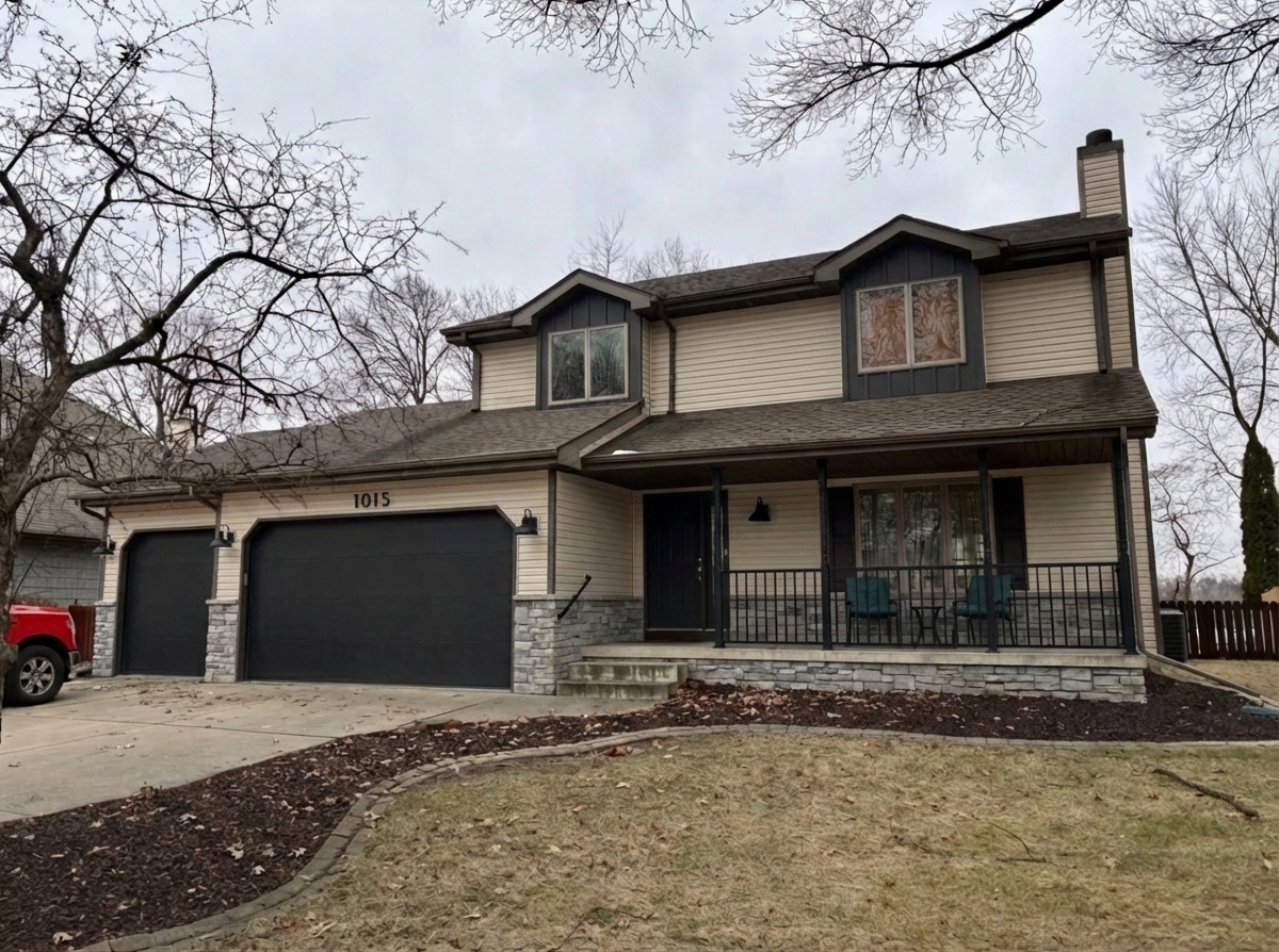 AI-rendered house in new paint colors