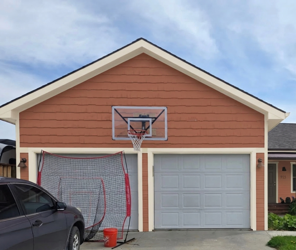 A home repainted in Cavern Clay and Natural Choice