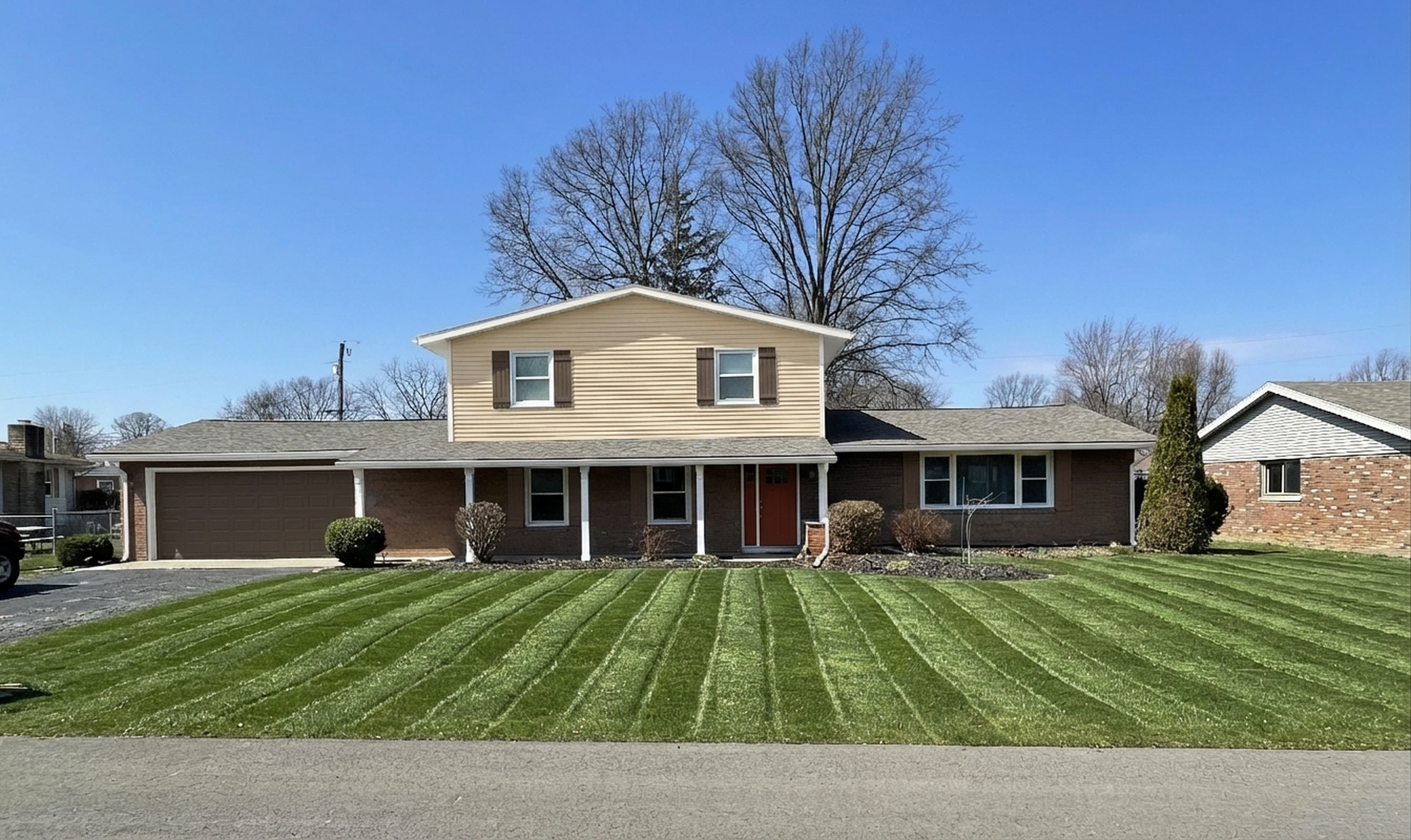 AI-rendered house in new paint colors