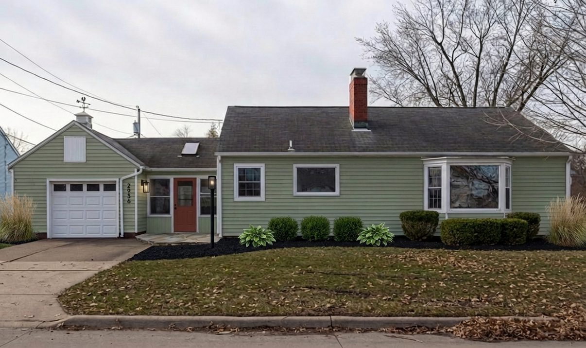 AI-rendered house in new paint colors