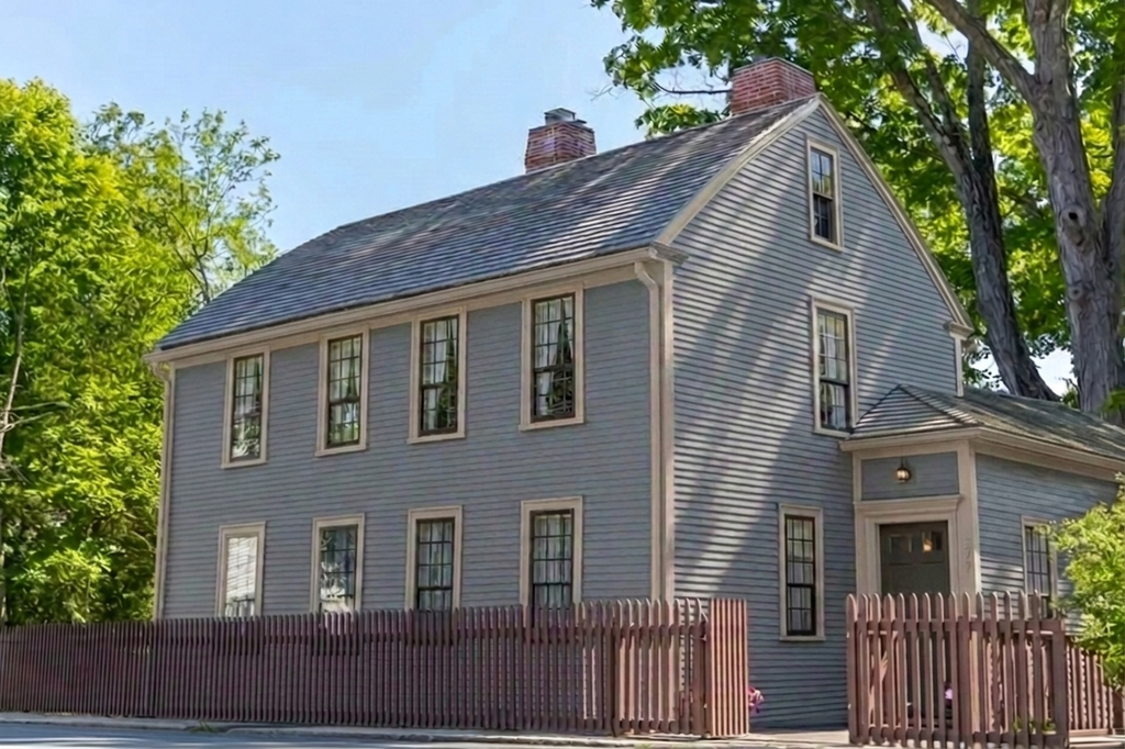 A home repainted in Storm Cloud and Perfect Greige