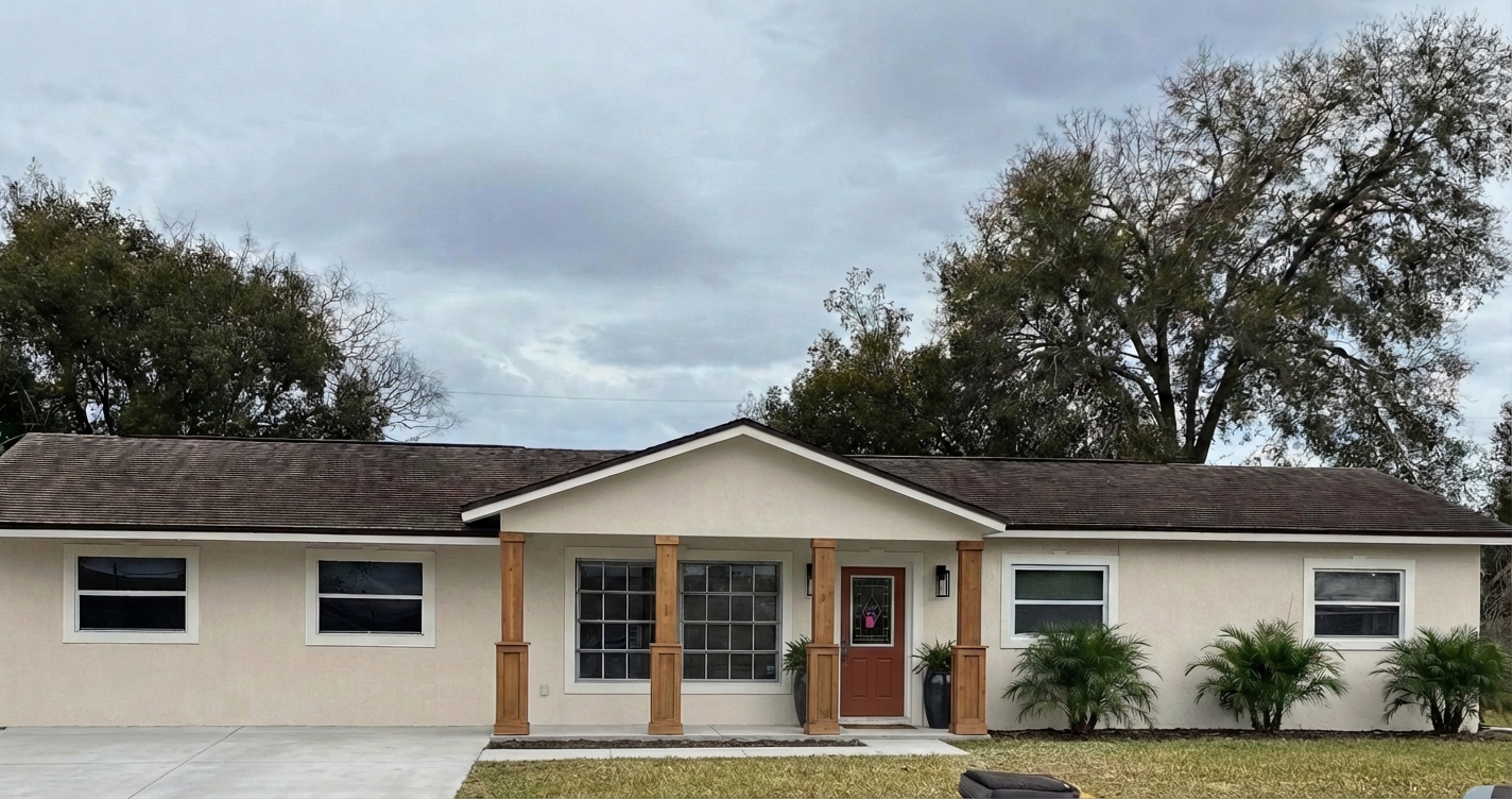 House exterior after AI paint color preview