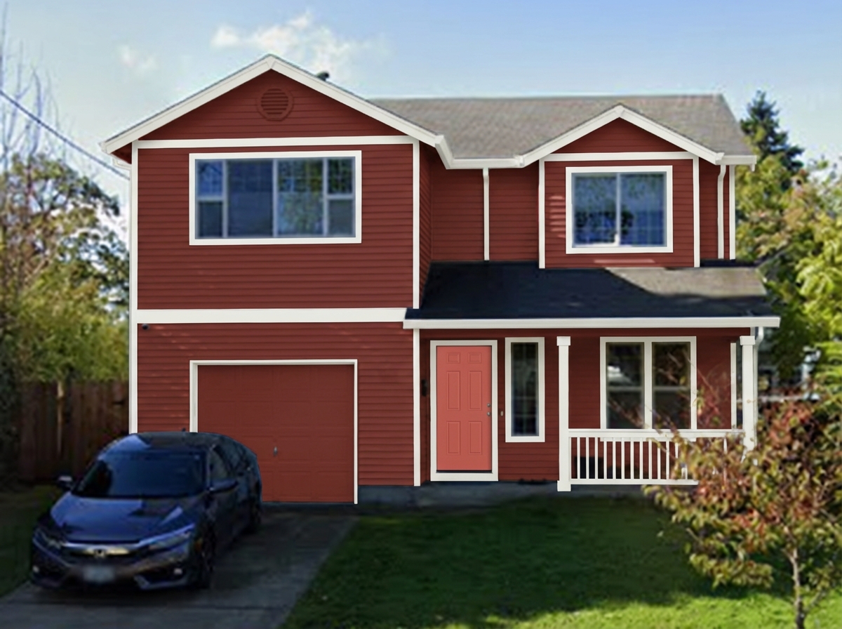 House exterior after AI paint color preview