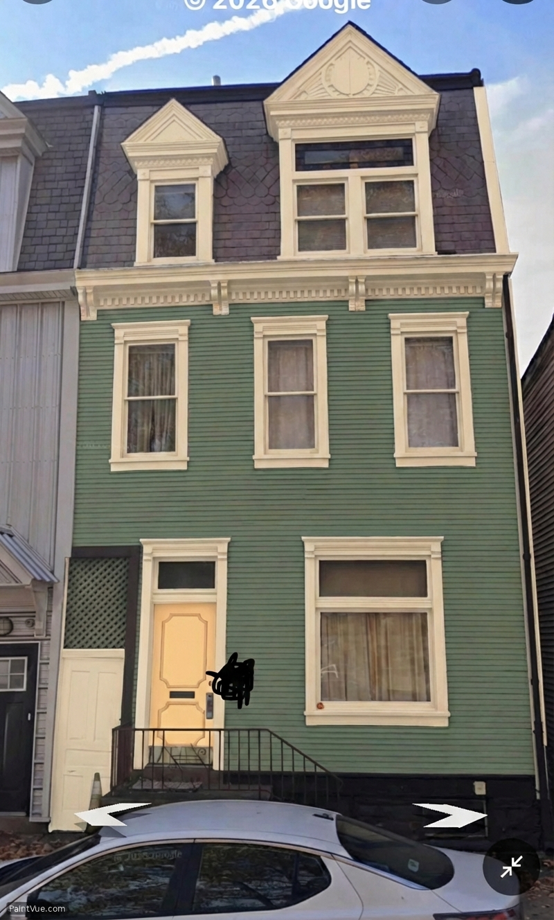 AI-rendered house in new paint colors