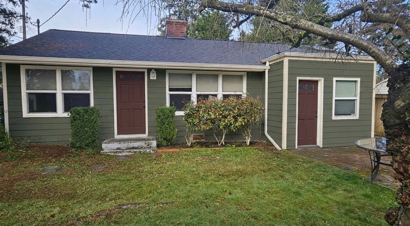 AI-rendered house in new paint colors