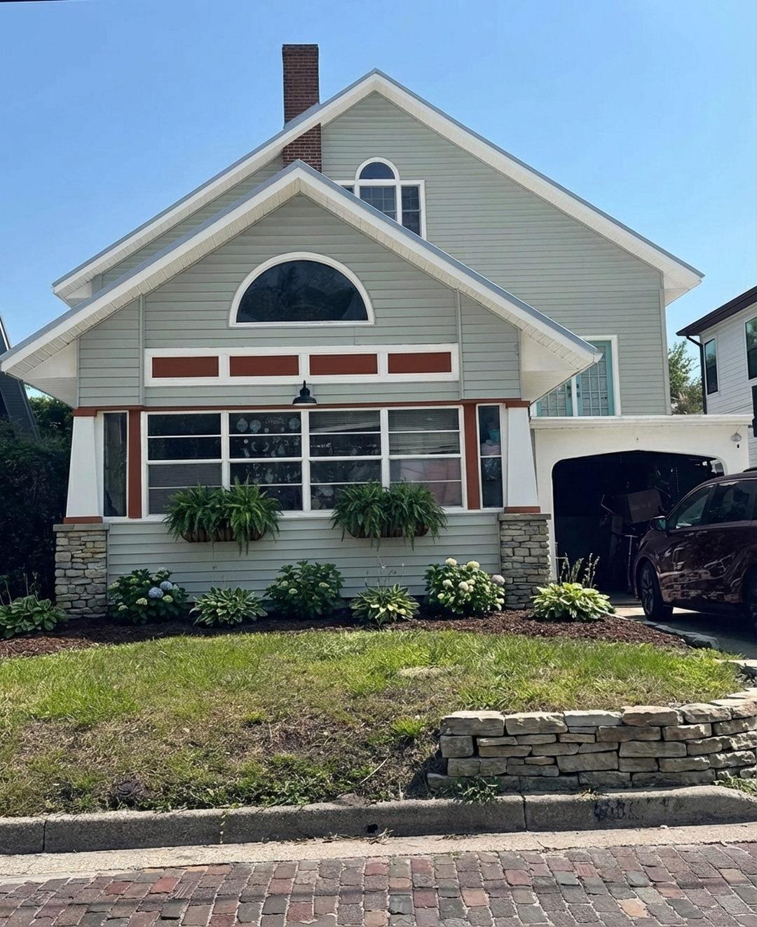 AI-rendered house in new paint colors