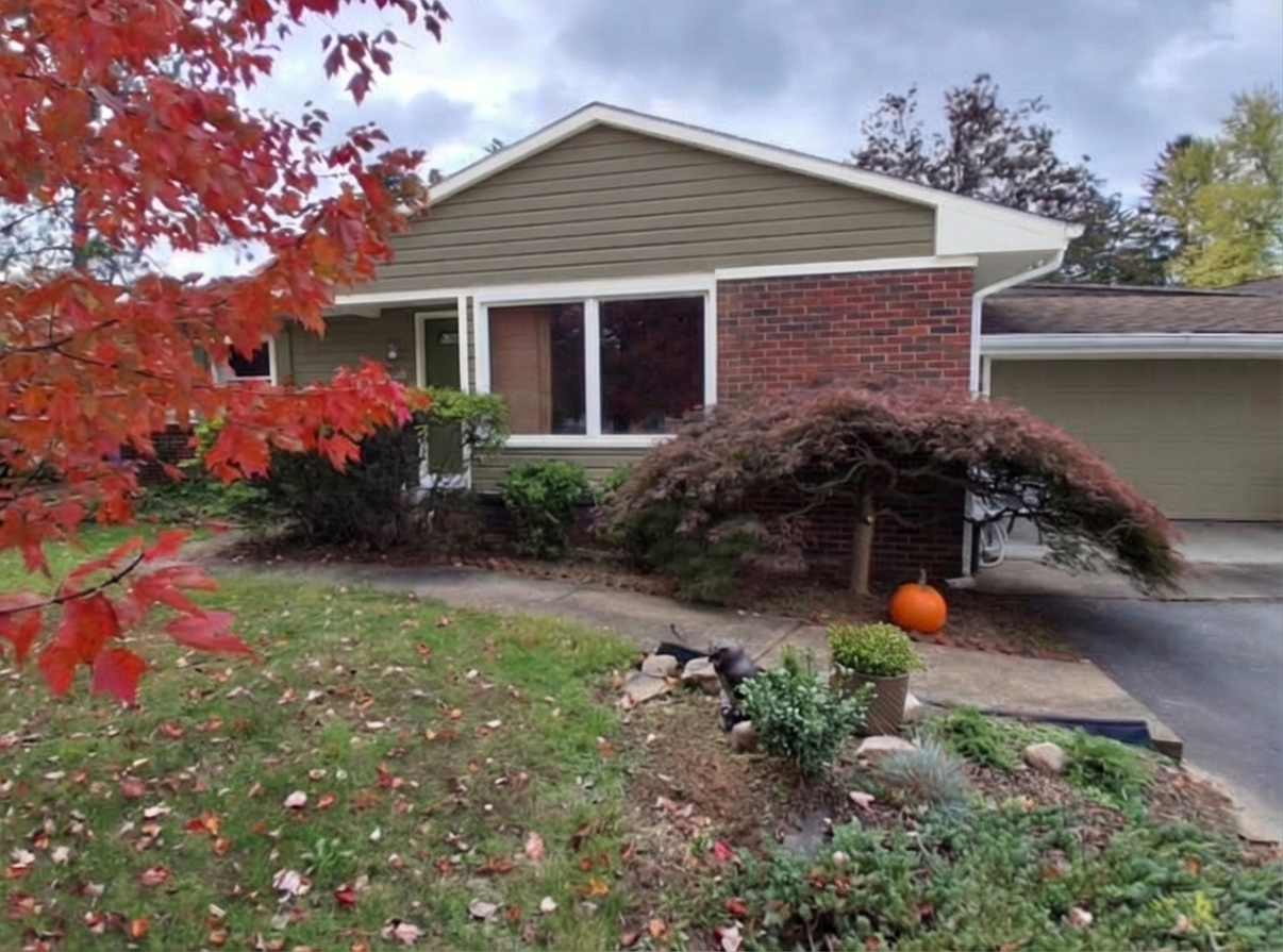 AI-rendered house in new paint colors