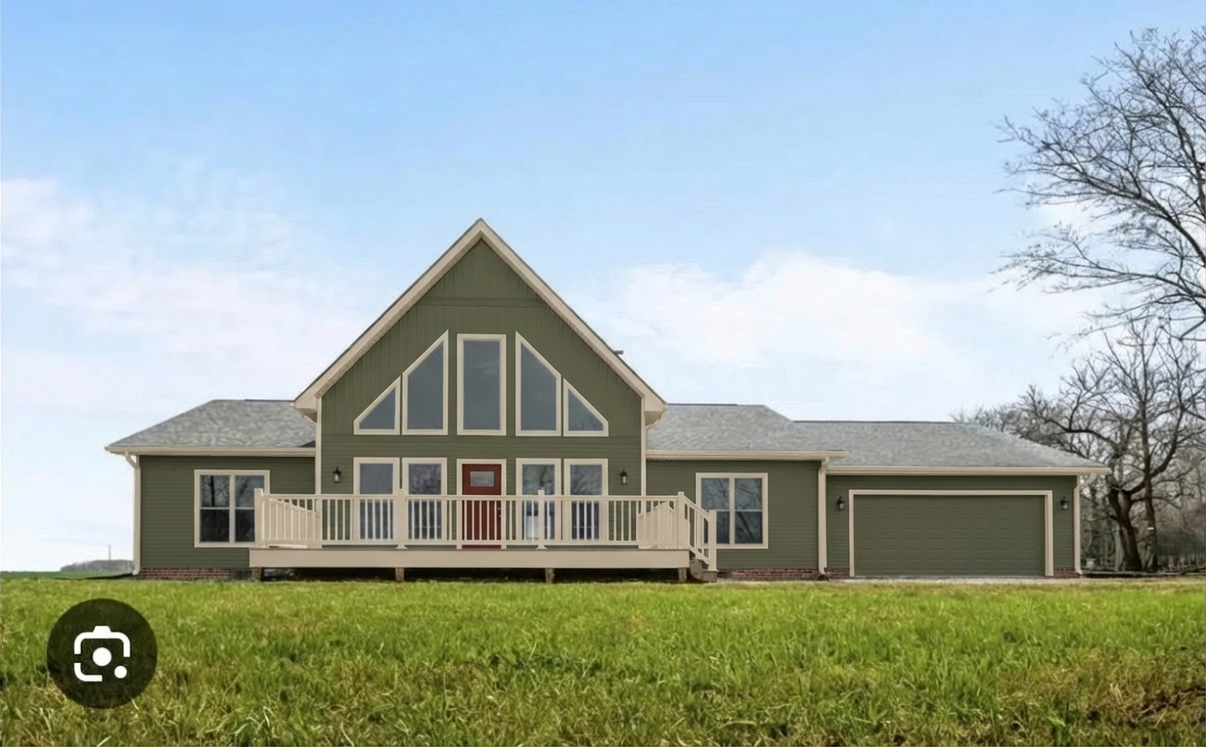 AI-rendered house in new paint colors