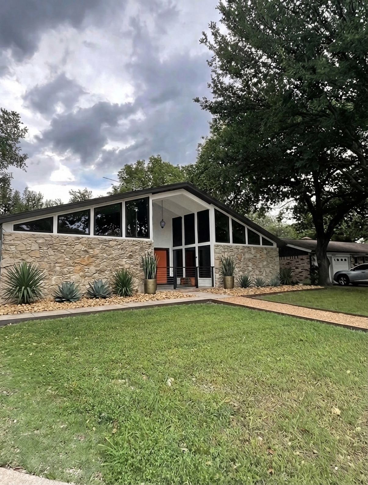 AI-rendered house in new paint colors