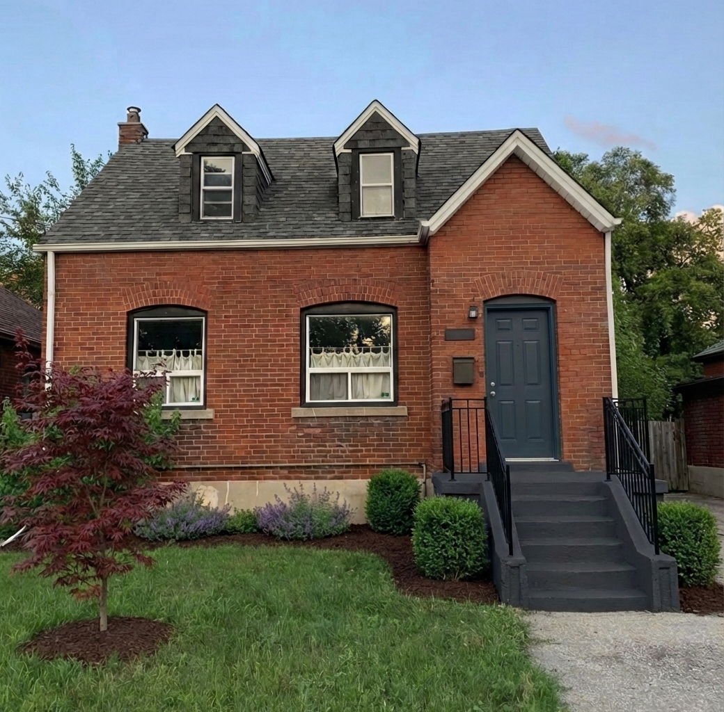 AI-rendered house in new paint colors