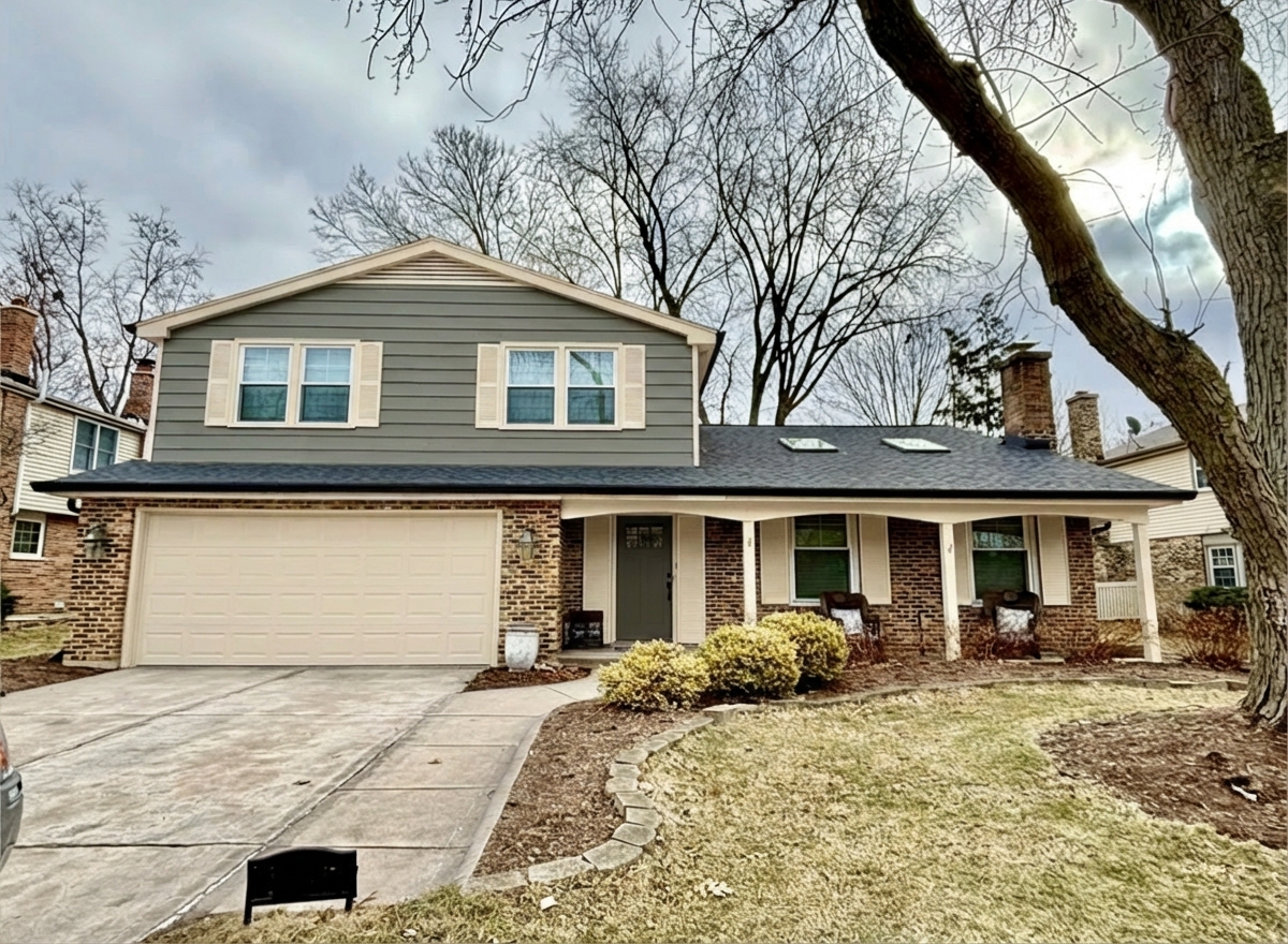 AI-rendered house in new paint colors