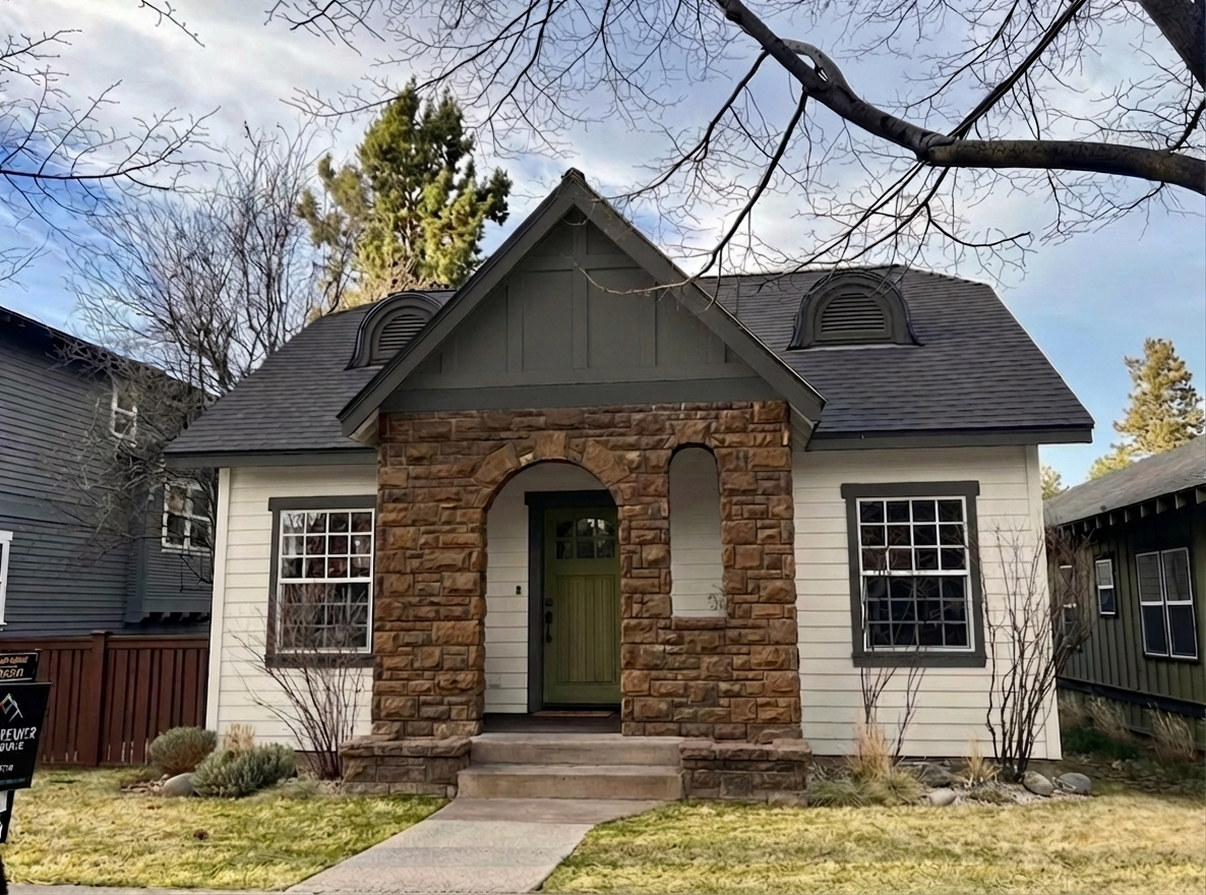 AI-rendered house in new paint colors