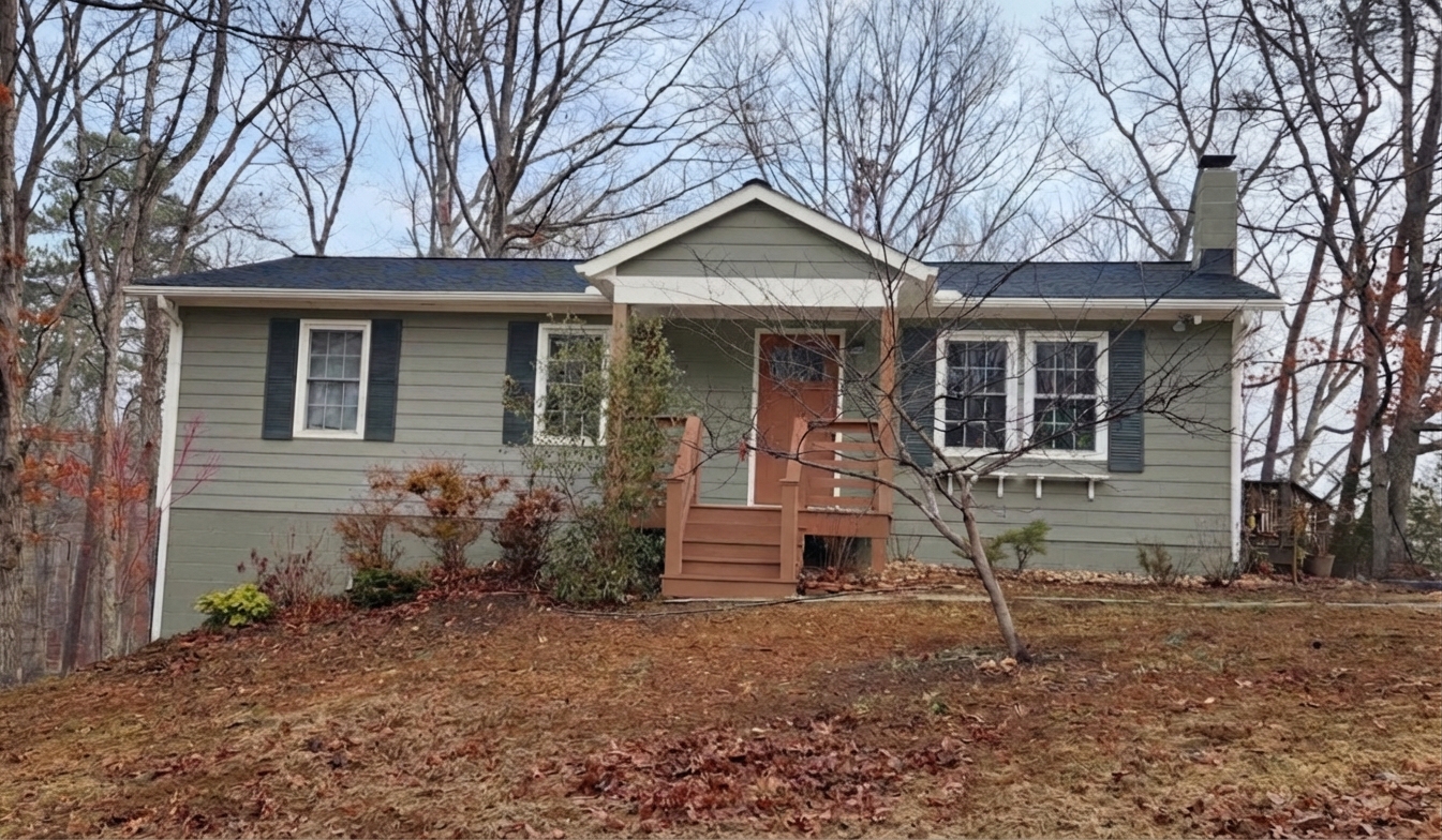 AI-rendered house in new paint colors