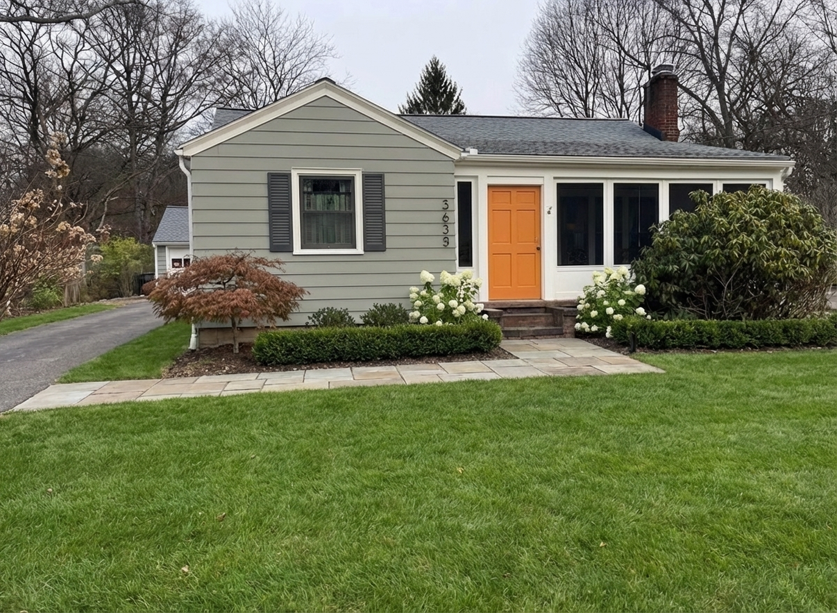 AI-rendered house in new paint colors