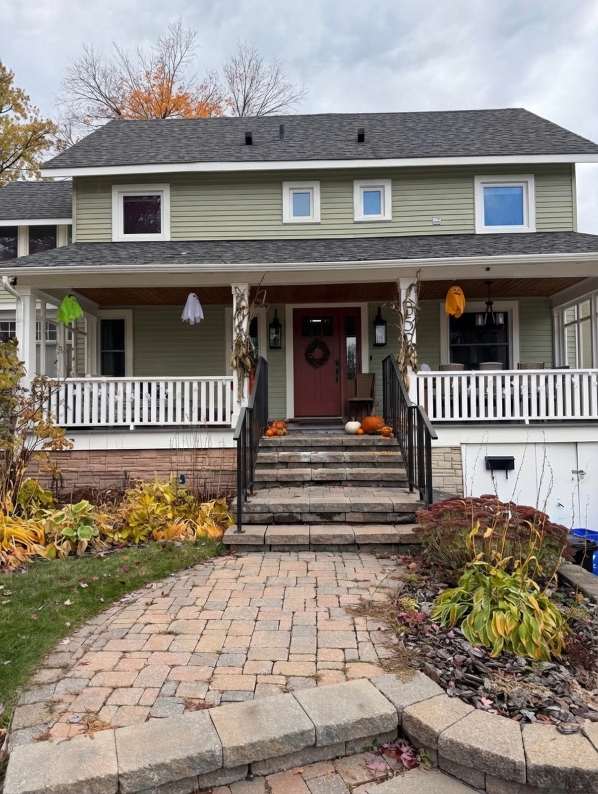 AI-rendered house in new paint colors