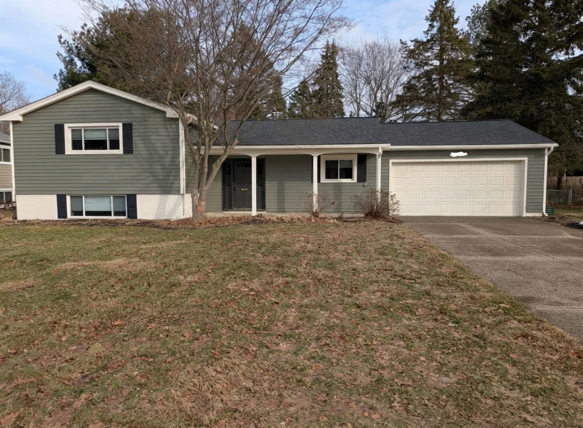 AI-rendered house in new paint colors